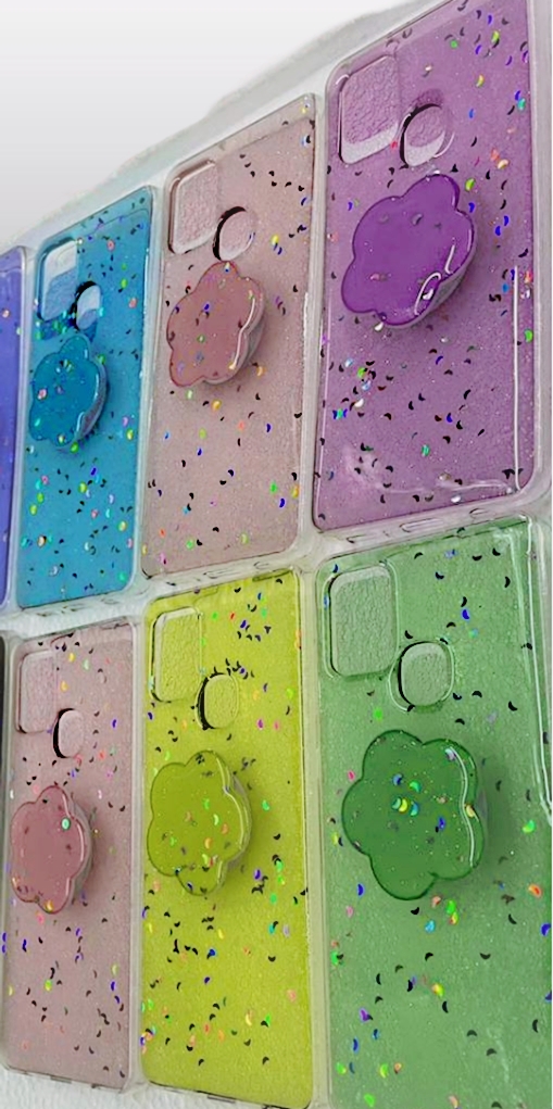 Capinha J5 Femenina Com POP E Glitter - Capinhas para Celular - Diversas cores - bicolor - Central - unidade    Cod. CP J5 FEM Colorida